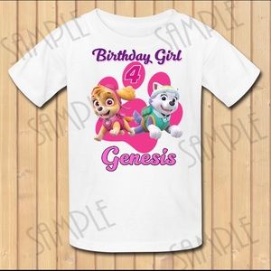Paw patrol birthday shirts